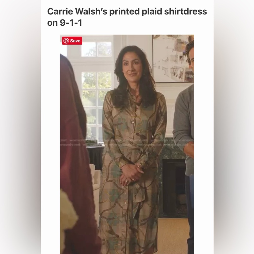 Ralph Lauren Chain and Plaid Print Shirt dress size 12